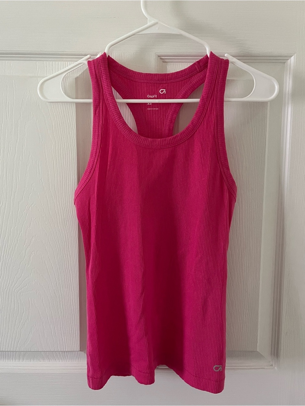GapFit Pink Ribbed Racerback Tank